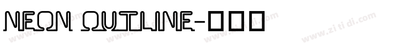 neon outline字体转换